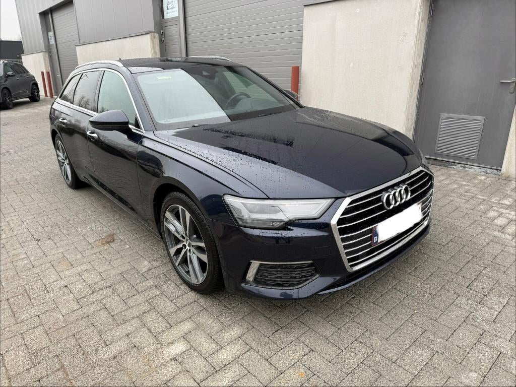 Audi A6 Avant 40 TDI - 2019, Auto's, 4 cilinders, Blauw, Leder, 5 deurs