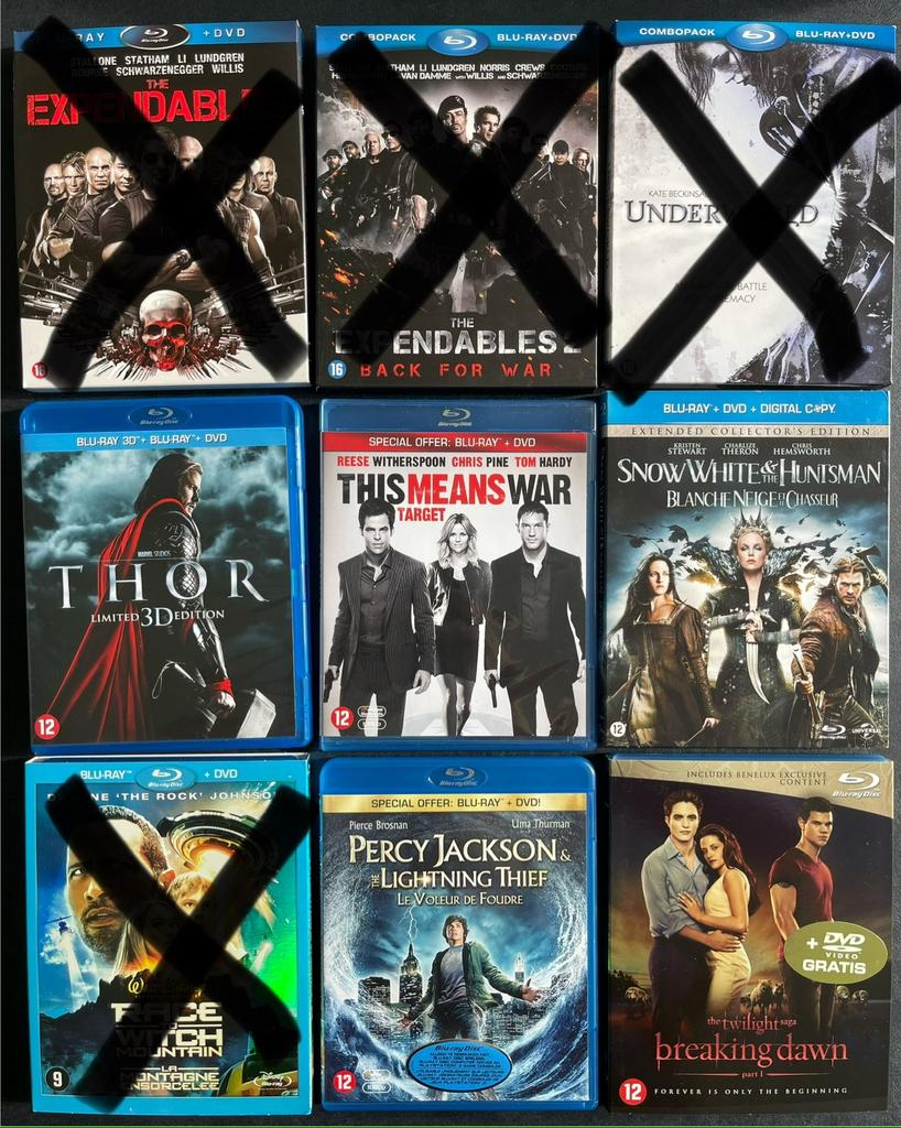 Verschillende films BLU-RAY combopack (prijs per stuk) - 14, Cd's en Dvd's, Blu-ray, Zo goed als nieuw, Ophalen of Verzenden