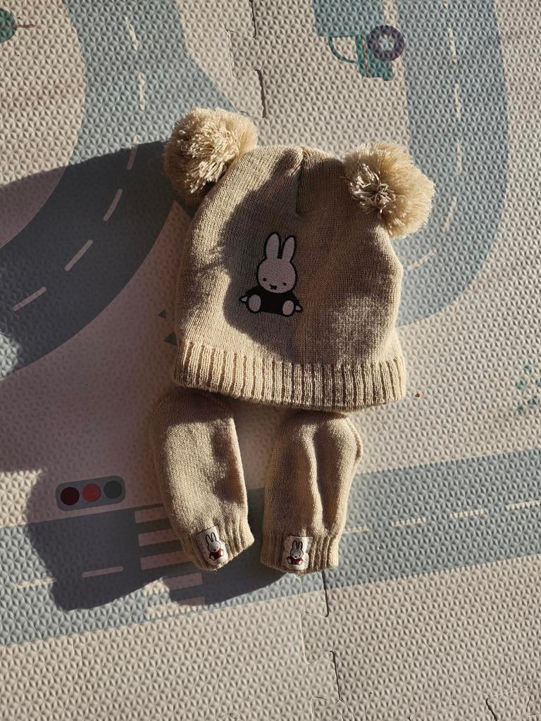 Nouveau bonnet d'hiver beige Miffy Miffy pour bébé 6-12 m, Neuf, Garçon ou Fille, 104 ou plus petit, Enlèvement ou Envoi