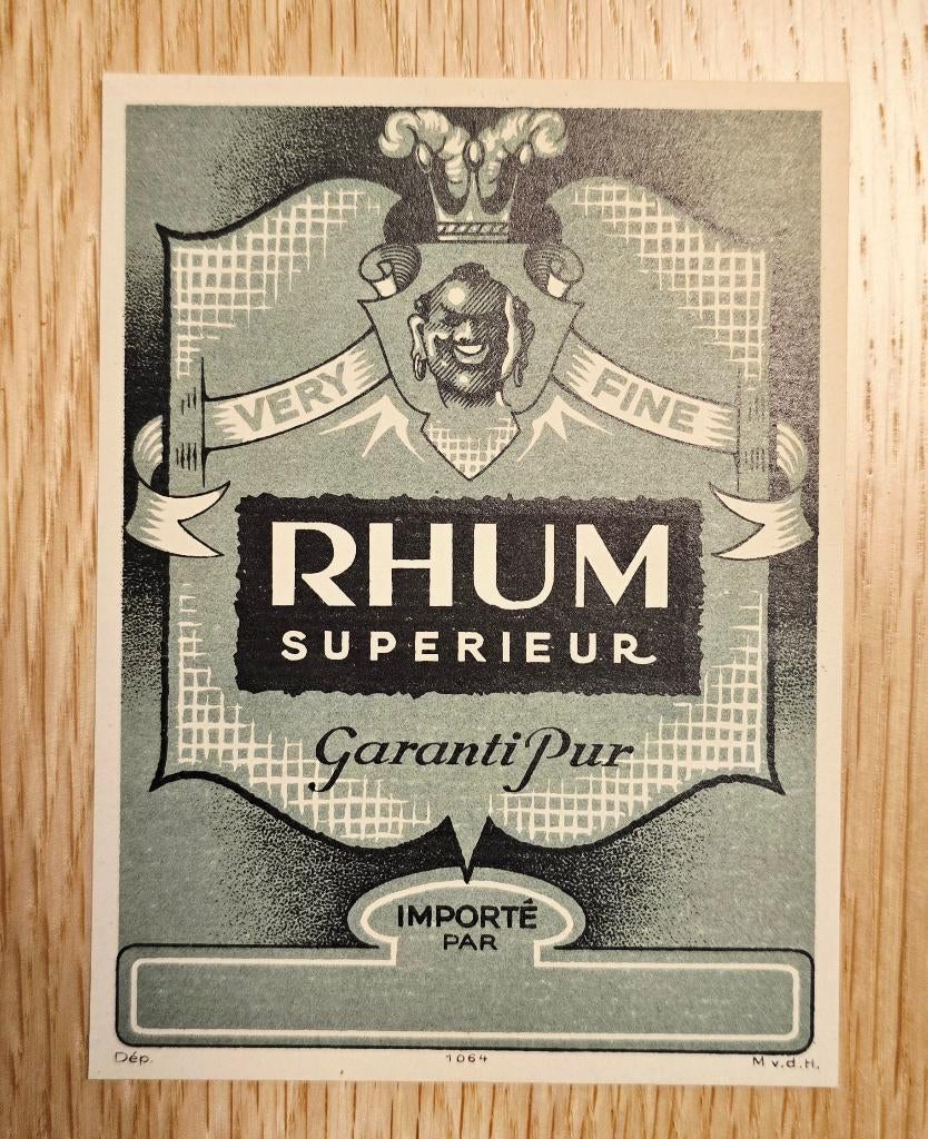 Zeer fijne Superior Rum Ancient label - Label 102, Ophalen of Verzenden, Overige typen