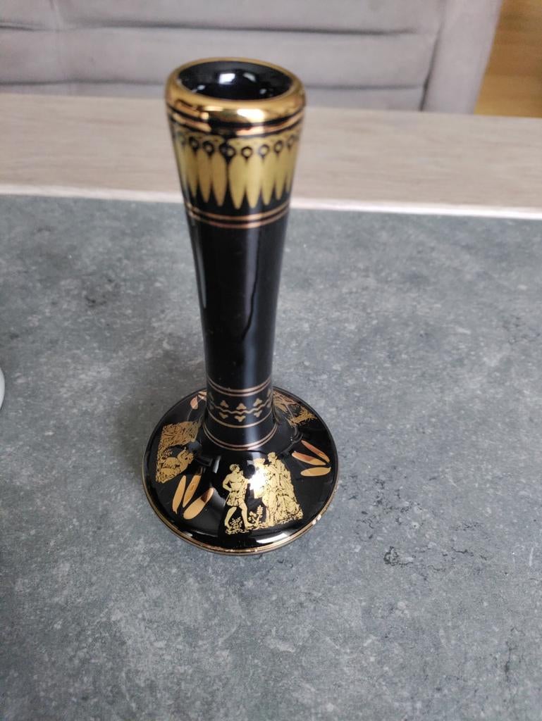 Fakiolas vaasje 15cm met 24K bladgoud, Enlèvement ou Envoi