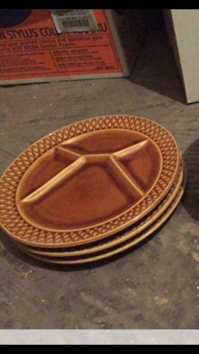 Lot de 3 assiettes à fondue bourguignonne pour..., Utilisé, Assiettes(s)