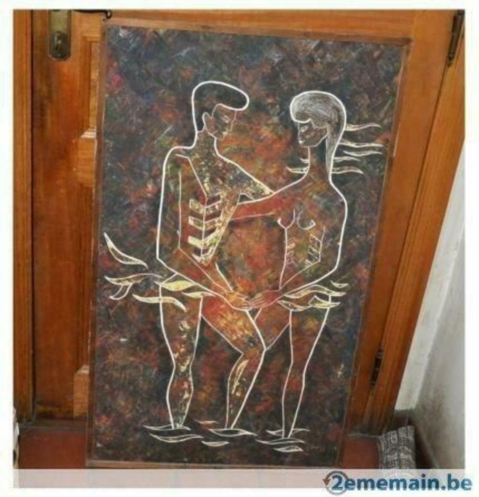 §peinture réalisation en platre sur support bois aggloméré, Ophalen of Verzenden