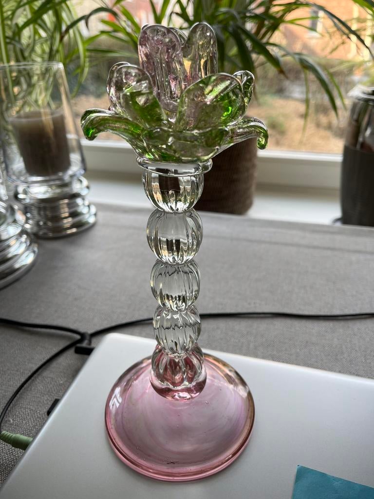 Venetiaans kandelaar, Ophalen of Verzenden, Glas