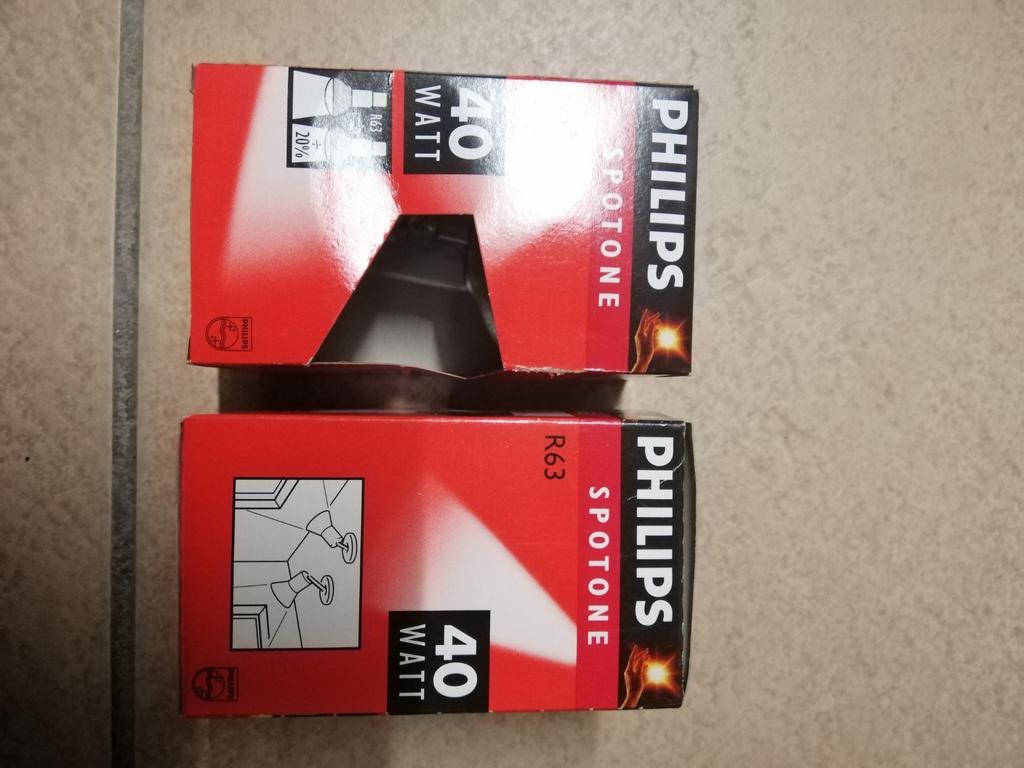 2 Spots lampjes Philips 40W, Ophalen of Verzenden, Zo goed als nieuw