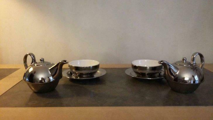Set van 2 theepotjes / theekopjes (passen in elkaar), Enlèvement, Neuf, Tasse(s) et/ou soucoupe(s)