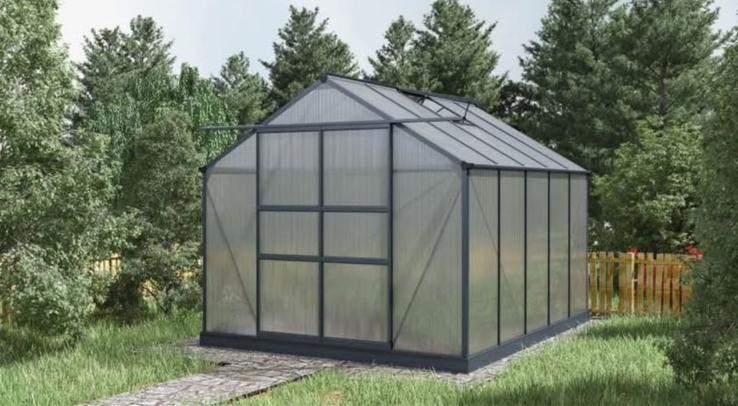 Serre 244x308x233cm, Tuin en Terras, Ophalen, Polycarbonaat, Aluminium, Kweekkas