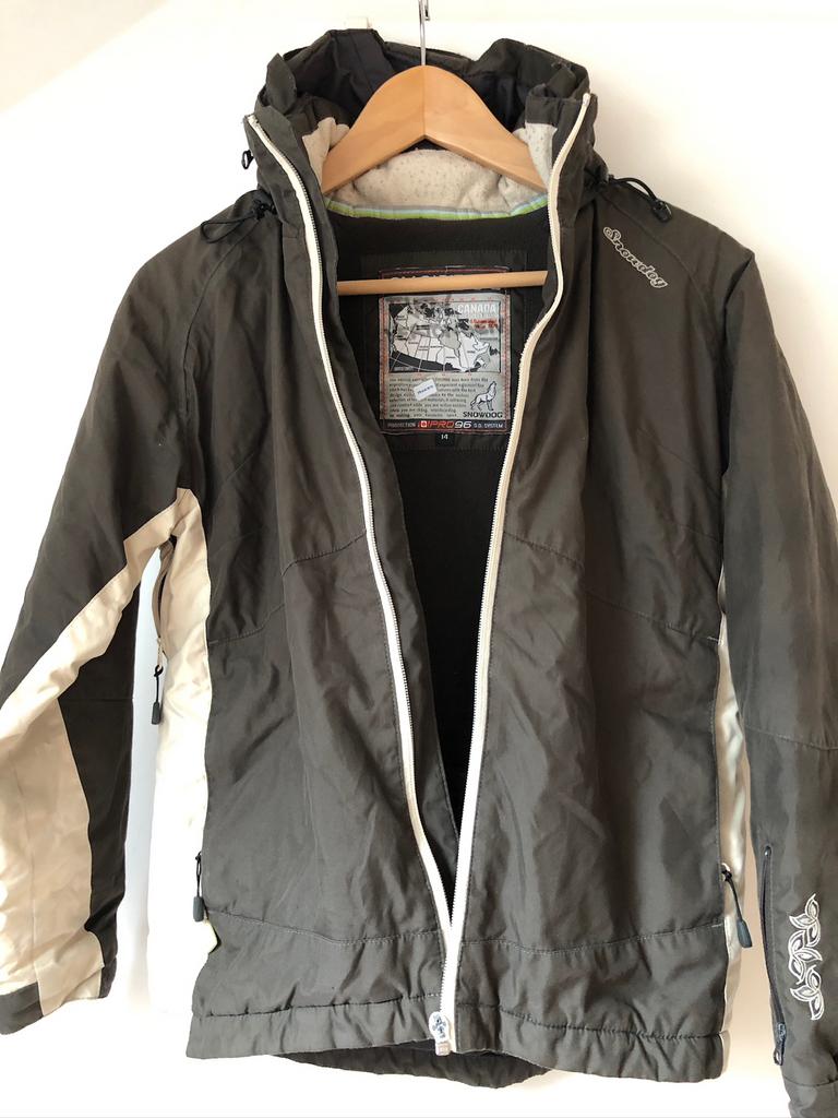 Veste de ski marron/beige Fille Snowdog Taille 14 ans, Snowdog, Porté, Taille 34 (XS) ou plus petite, Blouson