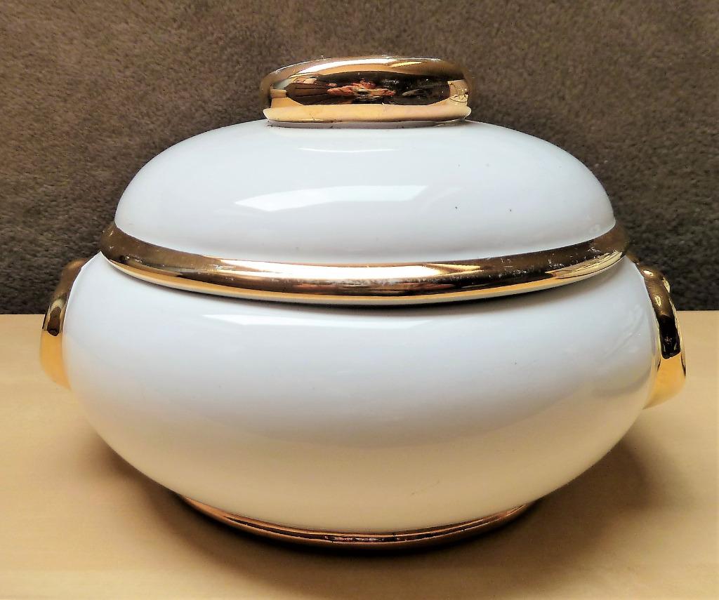 porselein pot met goud 15 cm, Ophalen of Verzenden