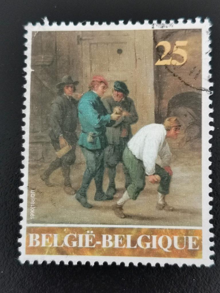 Belgique 1990 - art - David Teniers, Enlèvement ou Envoi, Affranchi, Art