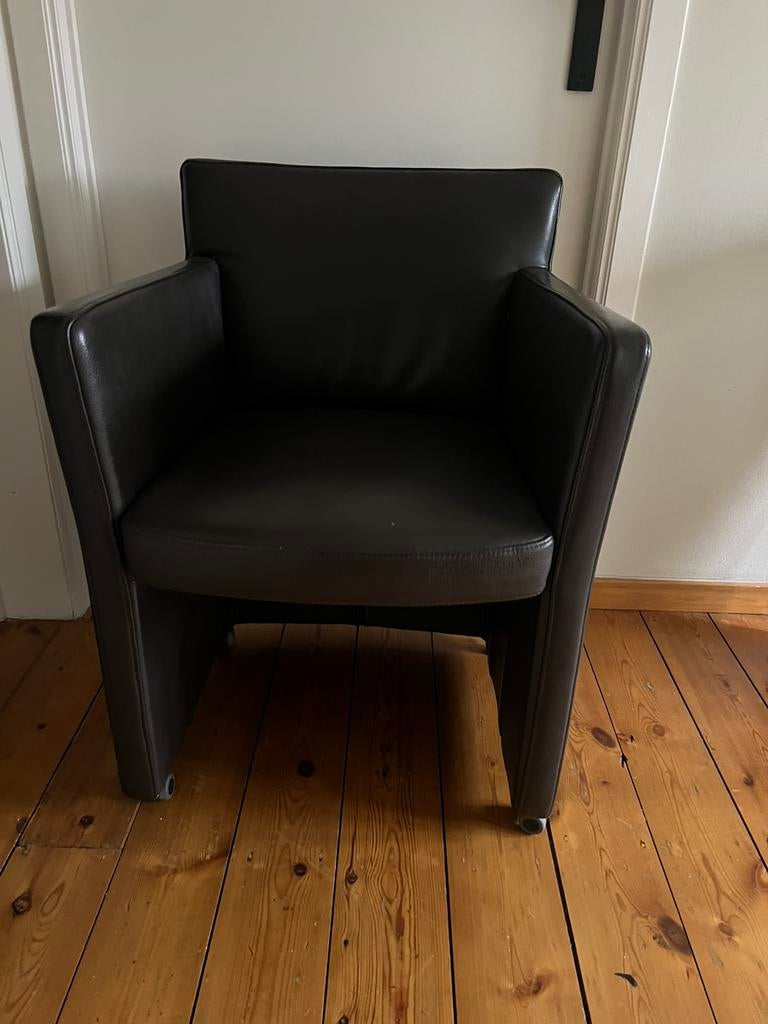 Stoel, Huis en Inrichting, Ophalen, Gebruikt, Bruin, Leer