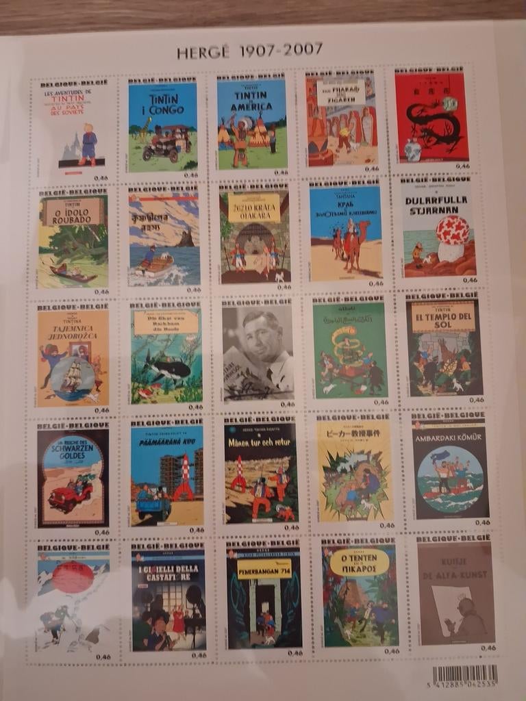 Timbres-poste : Tintin, Envoi, Tintin