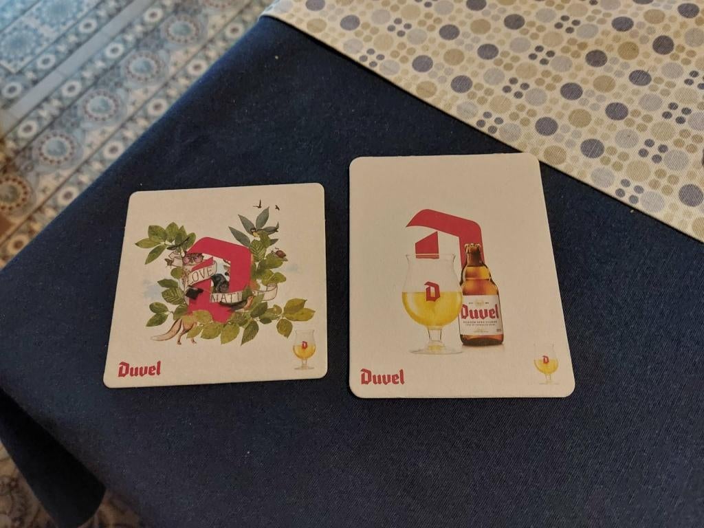 2 Bierviltjes / Duvel, Envoi, Comme neuf, Sous-bock, Duvel