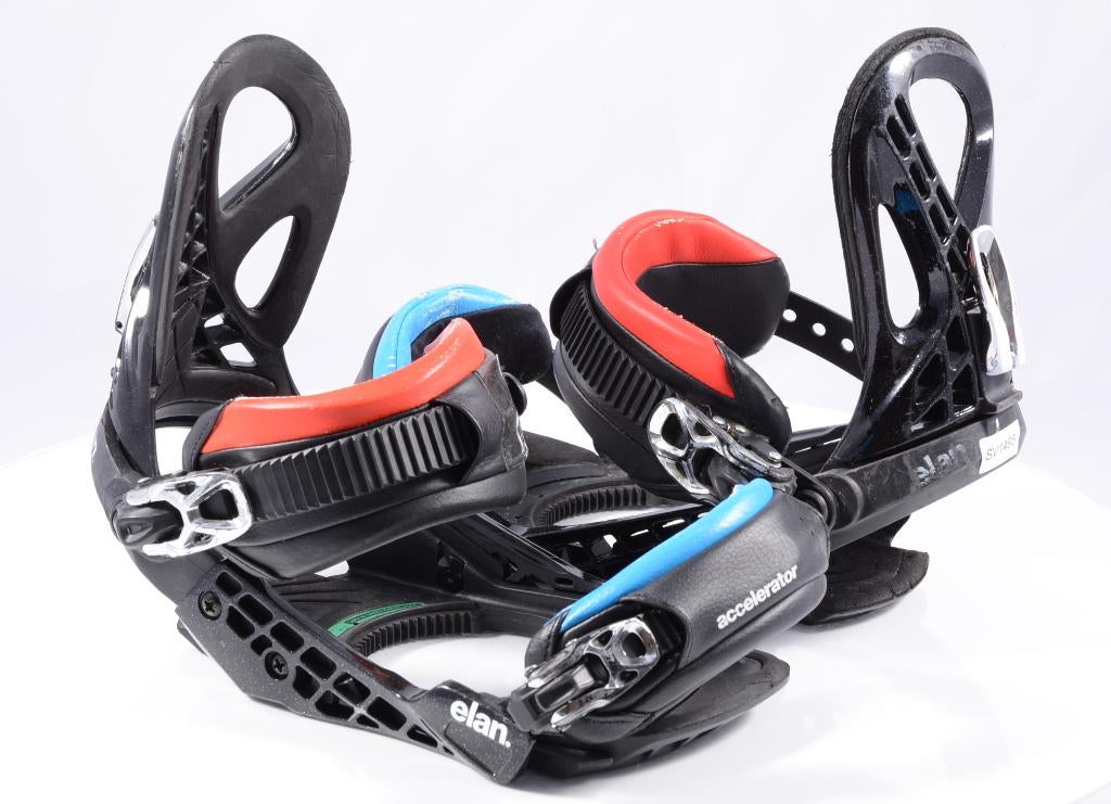 M L snowboard bindingen ELAN ACCELERATOR BLACK/red/blue, Ophalen of Verzenden, Gebruikt, Bindingen