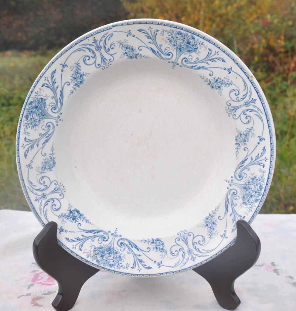 assiette creuse boch frère keramis louis XVI, Antiquités & Art, Enlèvement ou Envoi