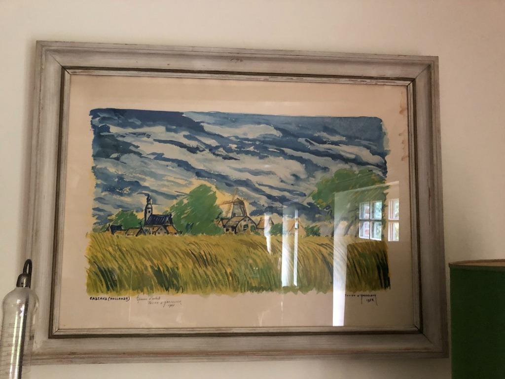 litho lithografie twee stuks d'haeseleer EA, Antiek en Kunst, Kunst | Litho's en Zeefdrukken, Ophalen