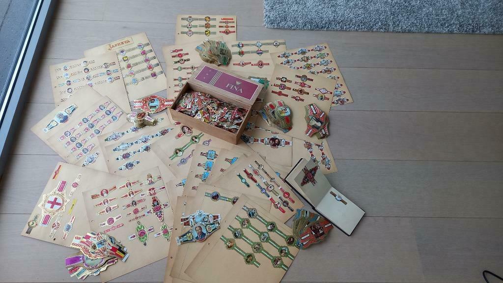Meer dan 3000 oude sigarenbandjes, Verzamelen, Rookartikelen, Aanstekers en Luciferdoosjes, Sigarenbandjes, Ophalen of Verzenden