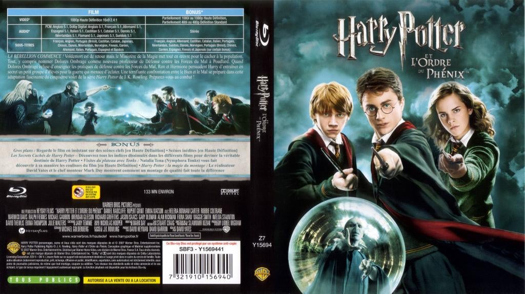 harry potter and the order of the phoenix (blu-ray) nieuw, Cd's en Dvd's, Blu-ray, Zo goed als nieuw, Science Fiction en Fantasy