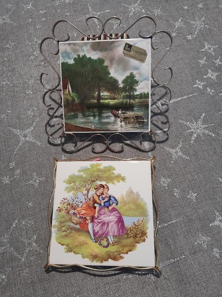 Villeroy & Boch 2 Prachtige TBE-onderzetters, Antiek en Kunst, Curiosa en Brocante, Ophalen of Verzenden