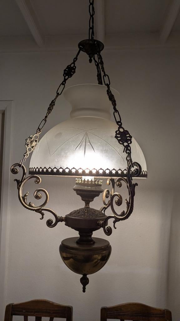 Vintage pendellamp, landelijke stijl., Antiek en Kunst, Ophalen