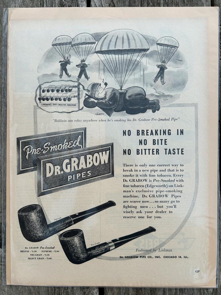 US WO2 advertentie DR. GRABOW met parachutisten, airborne, Ophalen of Verzenden