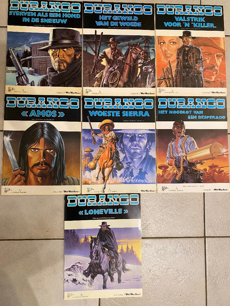 Serie van 7 Durango boeken Collectie Wild West Story, Gelezen, Complete serie of reeks, Ophalen of Verzenden, Yves Swolfs