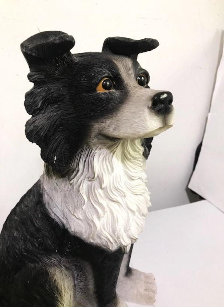 Chien Border Collie Statue grande H 36 x L 27 😍🐶💑🎁🤗👌, Mammifère, Statue, Enlèvement ou Envoi, Multicolore