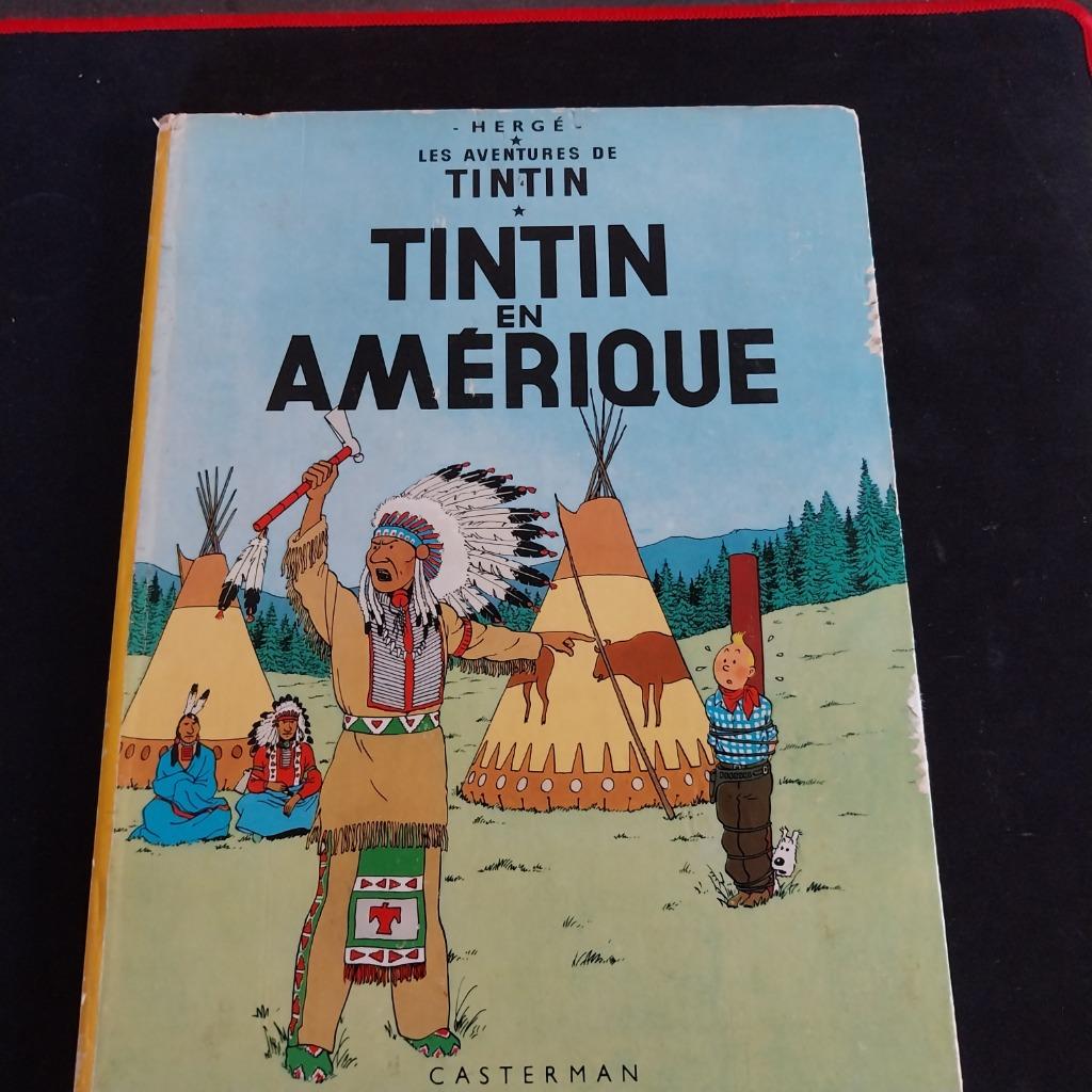 BD TINTIN "  TINTIN en AMERIQUE" édition 1966, Une BD, Enlèvement, Utilisé, HERGE