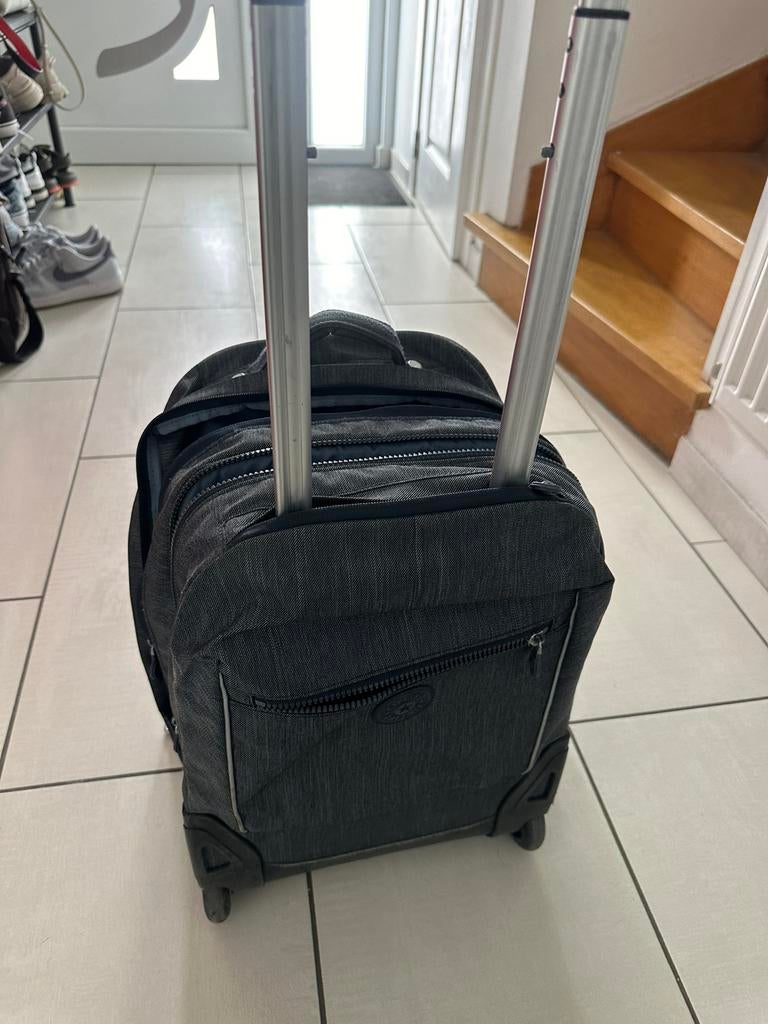 Cartable enfant Kipling deux roues gris, Gris, Enlèvement ou Envoi, Roulettes, 55 à 75 cm