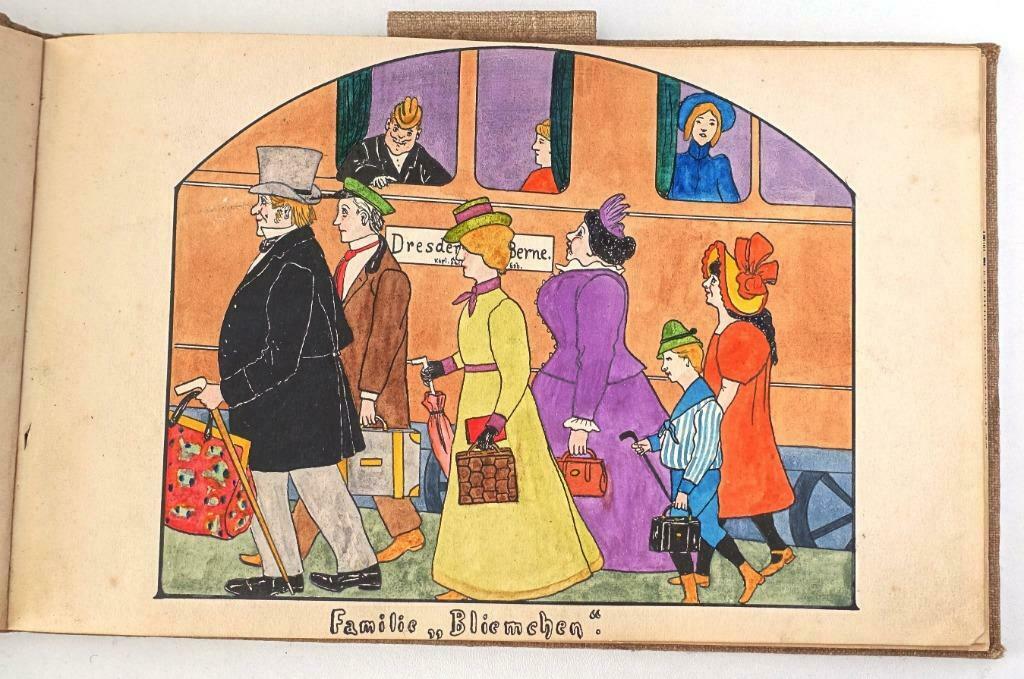 Schetsboek met 13 tekeningen in Jugendstil-stijl Rud. Haak, Ophalen of Verzenden