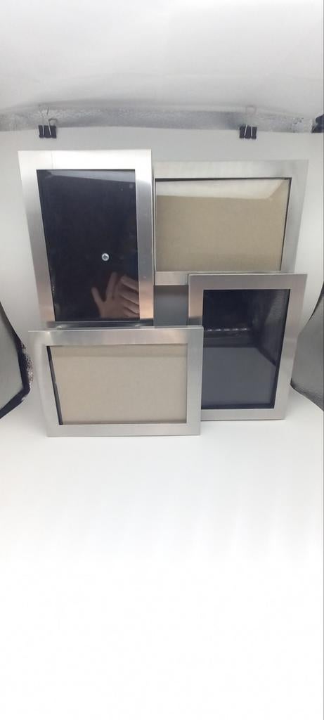 Peel frame combineert 4 foto's., Huis en Inrichting, Minder dan 50 cm, Metaal of Aluminium, Ophalen of Verzenden, Zo goed als nieuw