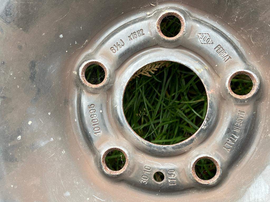 Stalen velgen met all season banden, Ophalen, Gebruikt, Velg(en), 16 inch