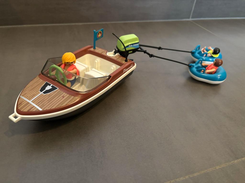 Playmobil 70091 set - Bateau à moteur avec tubes amusants, Enlèvement ou Envoi, Comme neuf, Ensemble complet