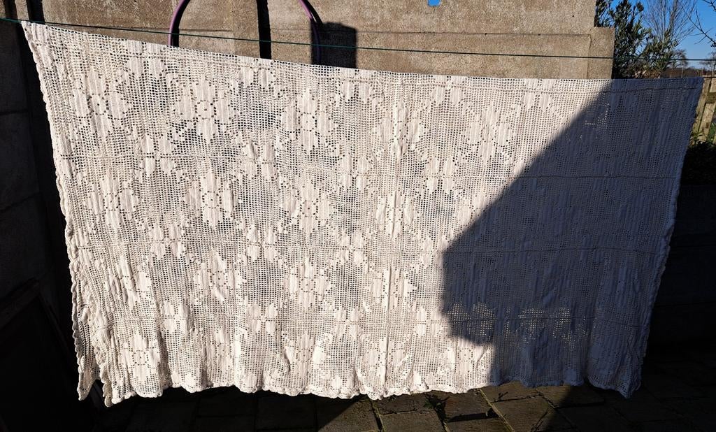 Sprei gehaakte vintage sprei decoratie, Antiek en Kunst, Verzenden