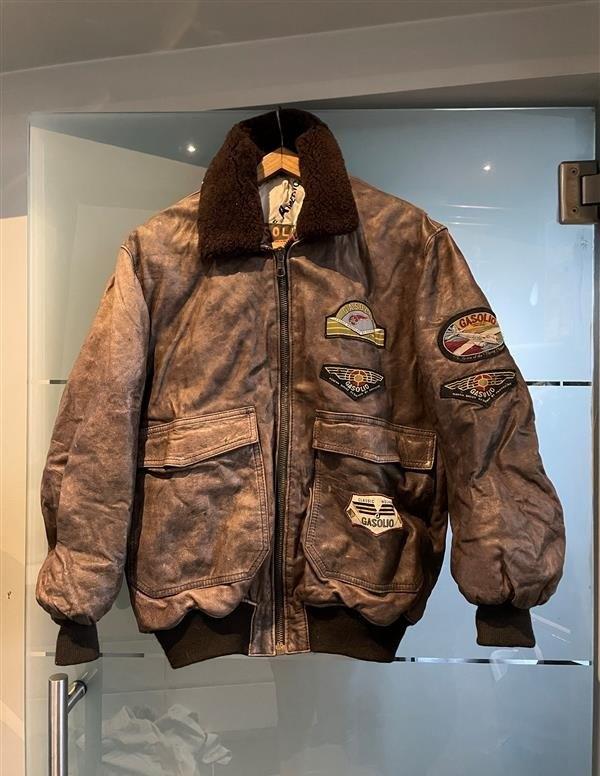 Gasolio Lederen Jas, Kleding | Dames, Bruin, Gasolio, Ophalen of Verzenden, Zo goed als nieuw