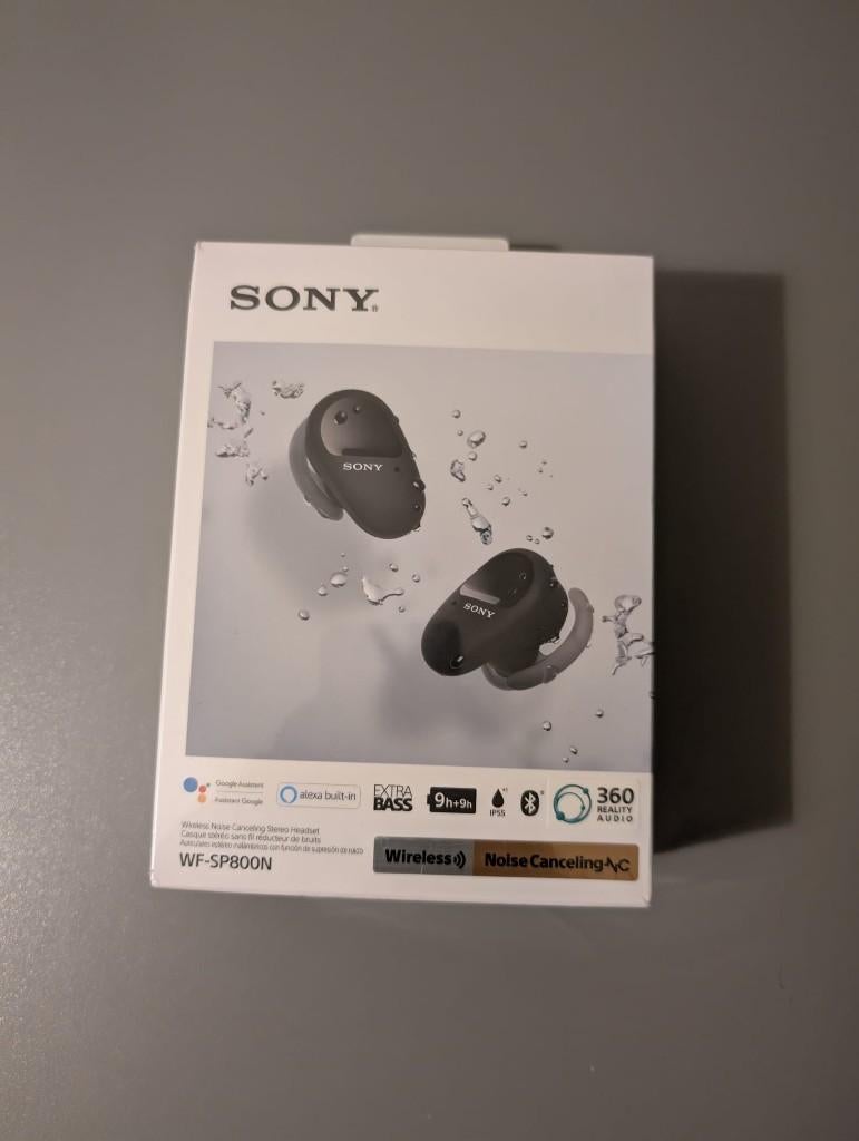 Sony WF-SP800N Noise Cancelling Earbuds, Nieuw, Draadloos, Sony, Op oor (supra aural)