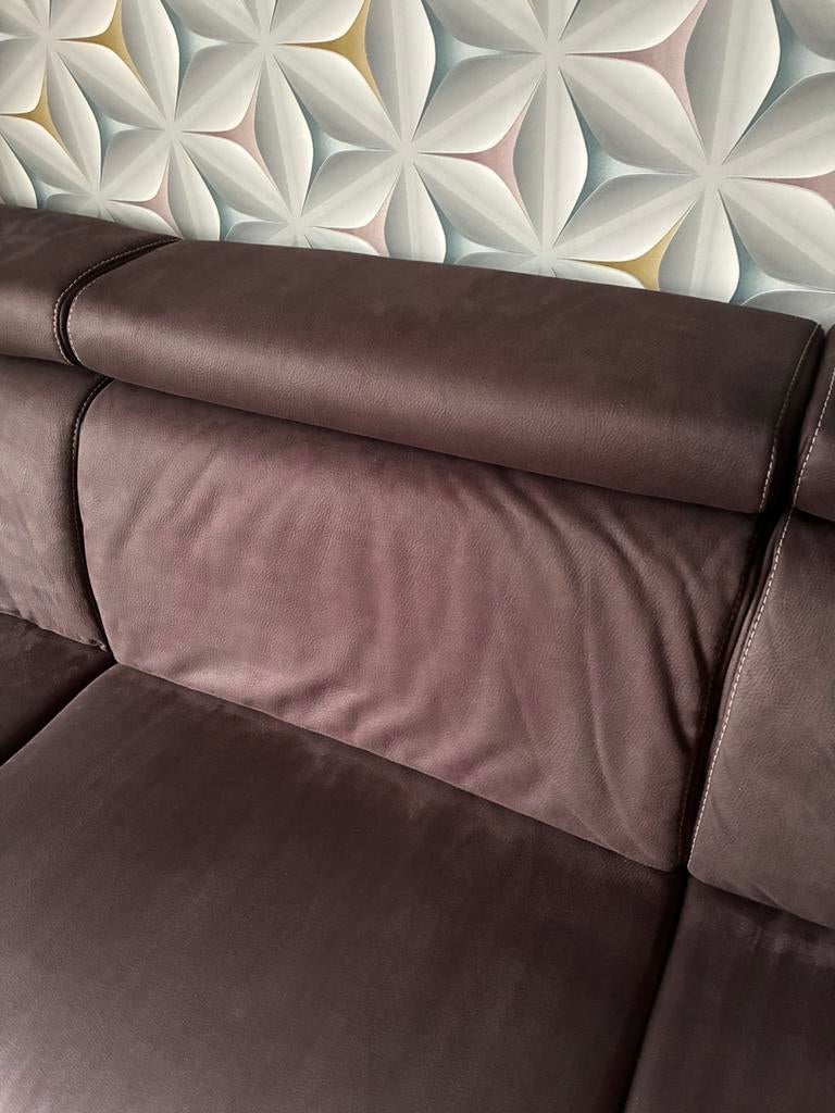 Zetel in bordeaux/aubergine, Huis en Inrichting, Ophalen, 75 tot 100 cm, Zo goed als nieuw, 200 tot 250 cm