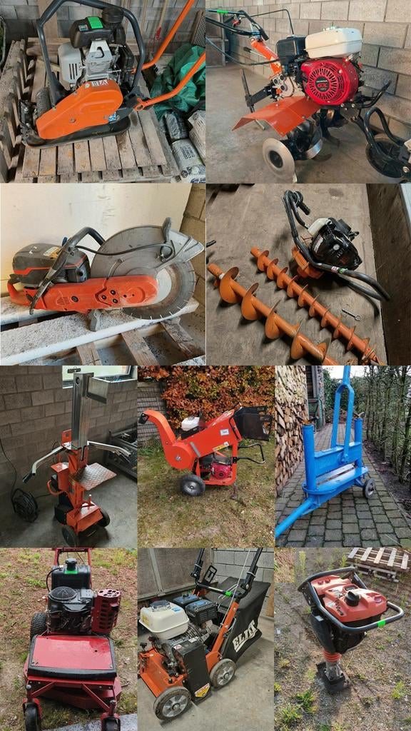 Verhuur bouw - en tuinmachines, Doe-het-zelf en Bouw, Ophalen, Gebruikt