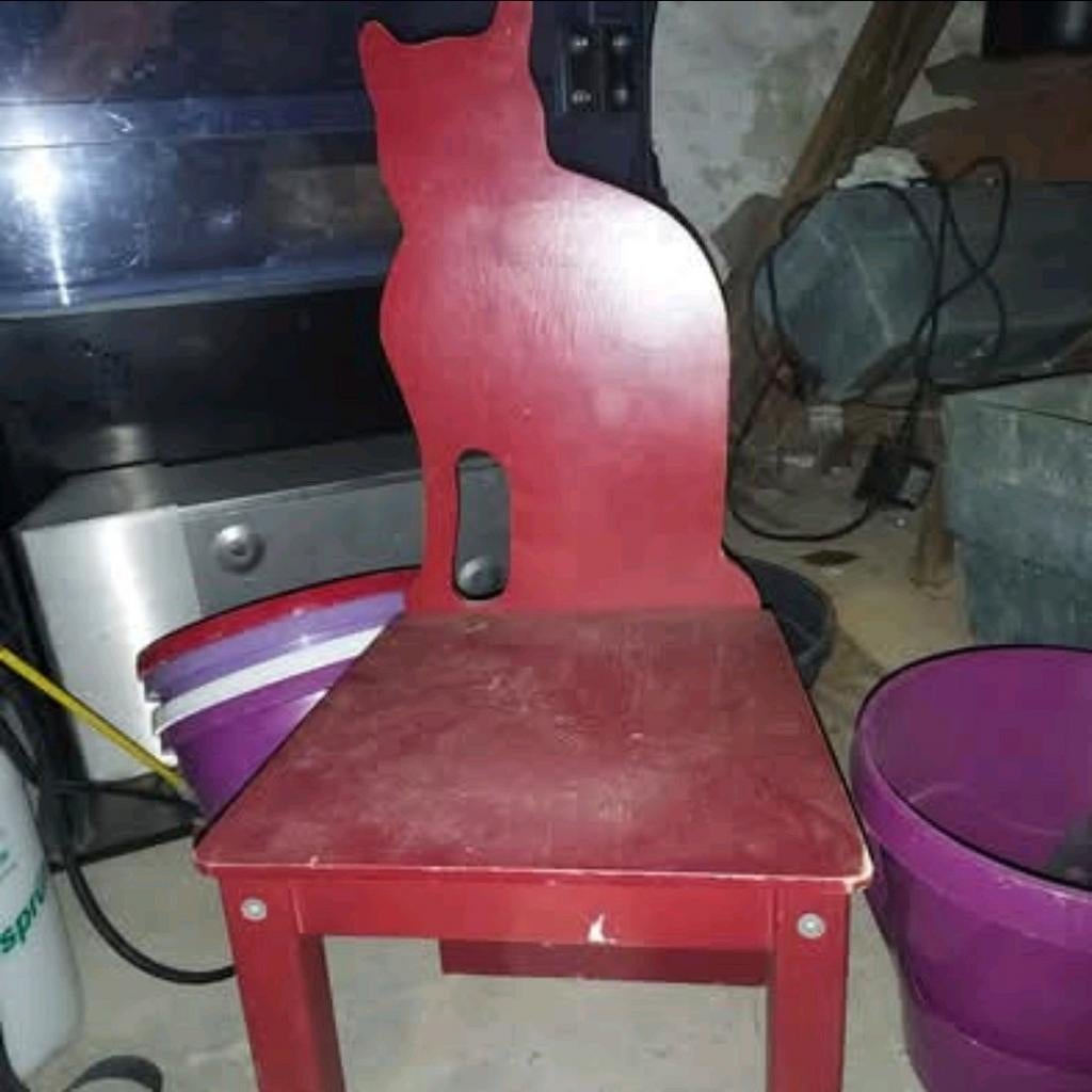 Chaise enfant  chat à restaurer, Maison & Meubles, Enlèvement ou Envoi
