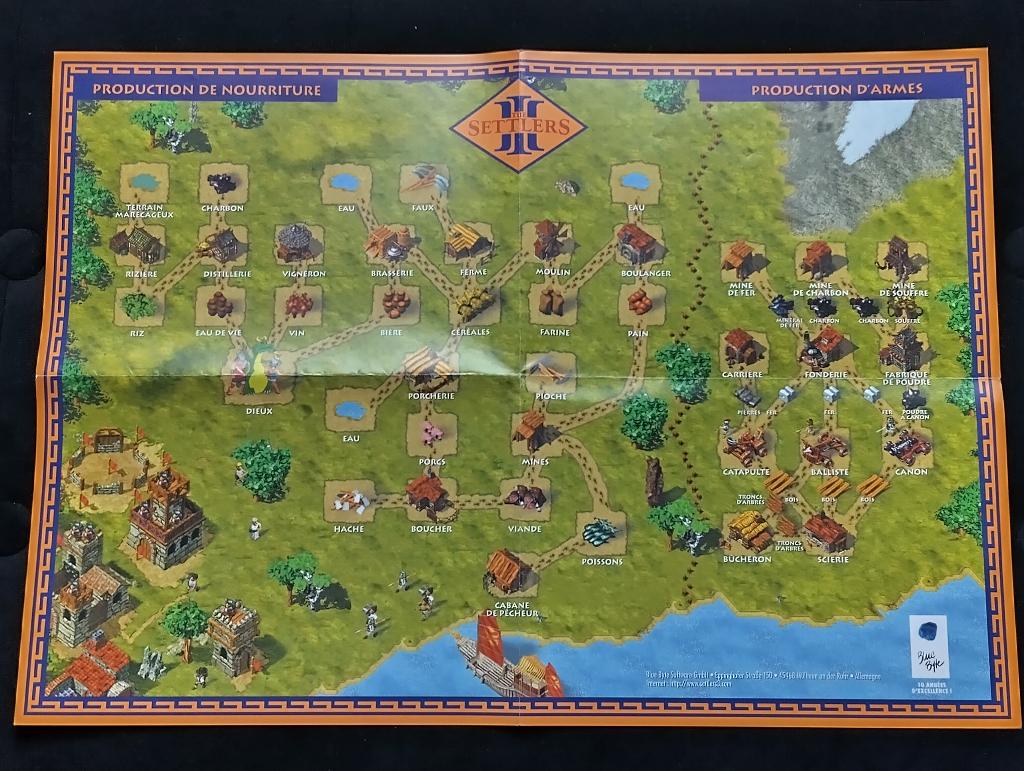 The Settlers 3 carte production vintage année 90, Consoles de jeu & Jeux vidéo, Jeux | PC, Enlèvement, Utilisé, Autres genres