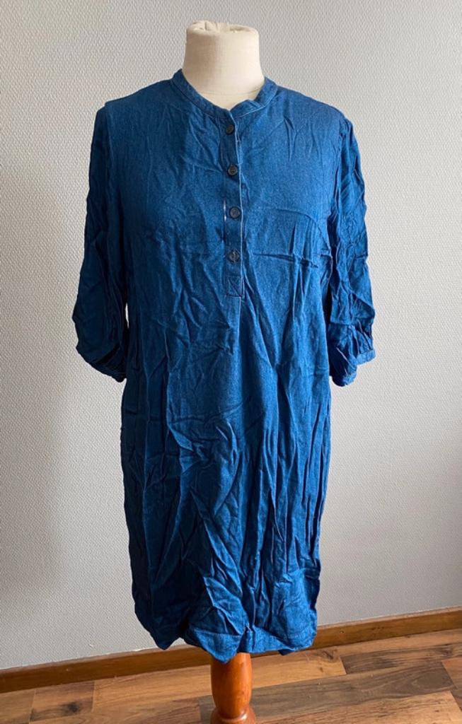 Blauwe jurk Nathalie Vleeschouwer maat M, Zo goed als nieuw, Knielengte, Nathalie Vleeschouwer, Maat 38/40 (M)