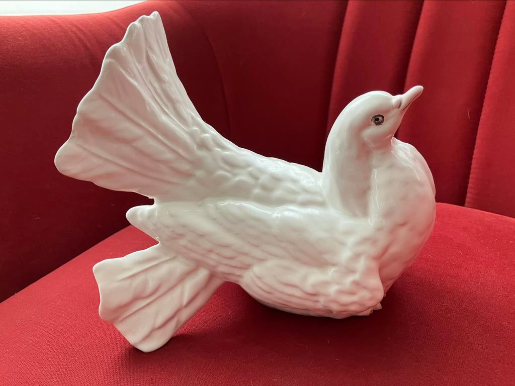 Jolie figurine vintage porcelaine colombe, Enlèvement, Utilisé