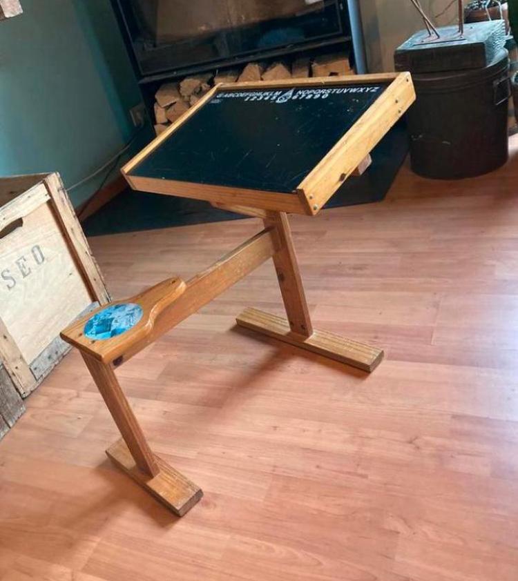 Vintage houten schoolbankje Estrela - schoolbank bank, Kinderen en Baby's, Speelgoed | Houten speelgoed, Ophalen of Verzenden