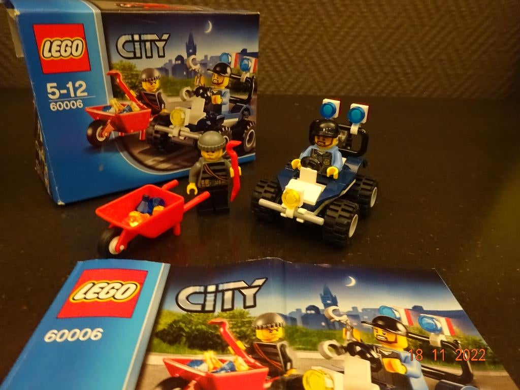 LEGO City Politie Quad - 60006*VOLLEDIG*PRIMA STAAT*, Ophalen of Verzenden, Complete set, Lego