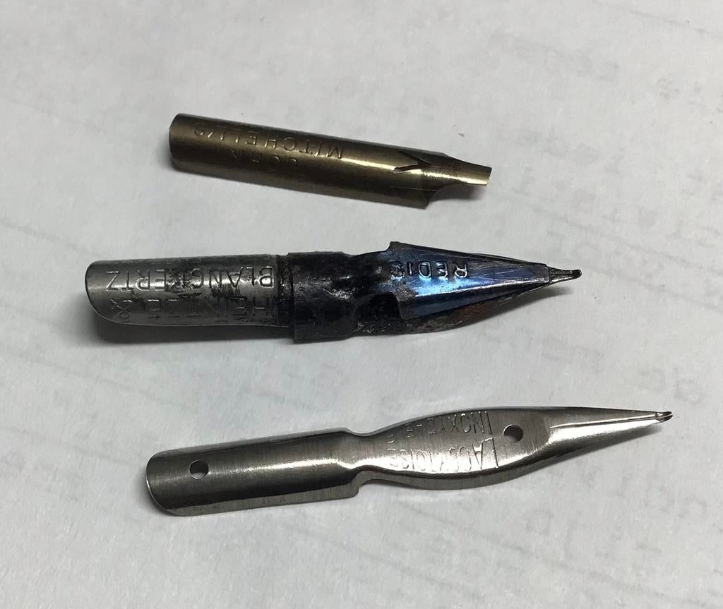 3 vintage pennen inktpennen, Ophalen of Verzenden, Zo goed als nieuw
