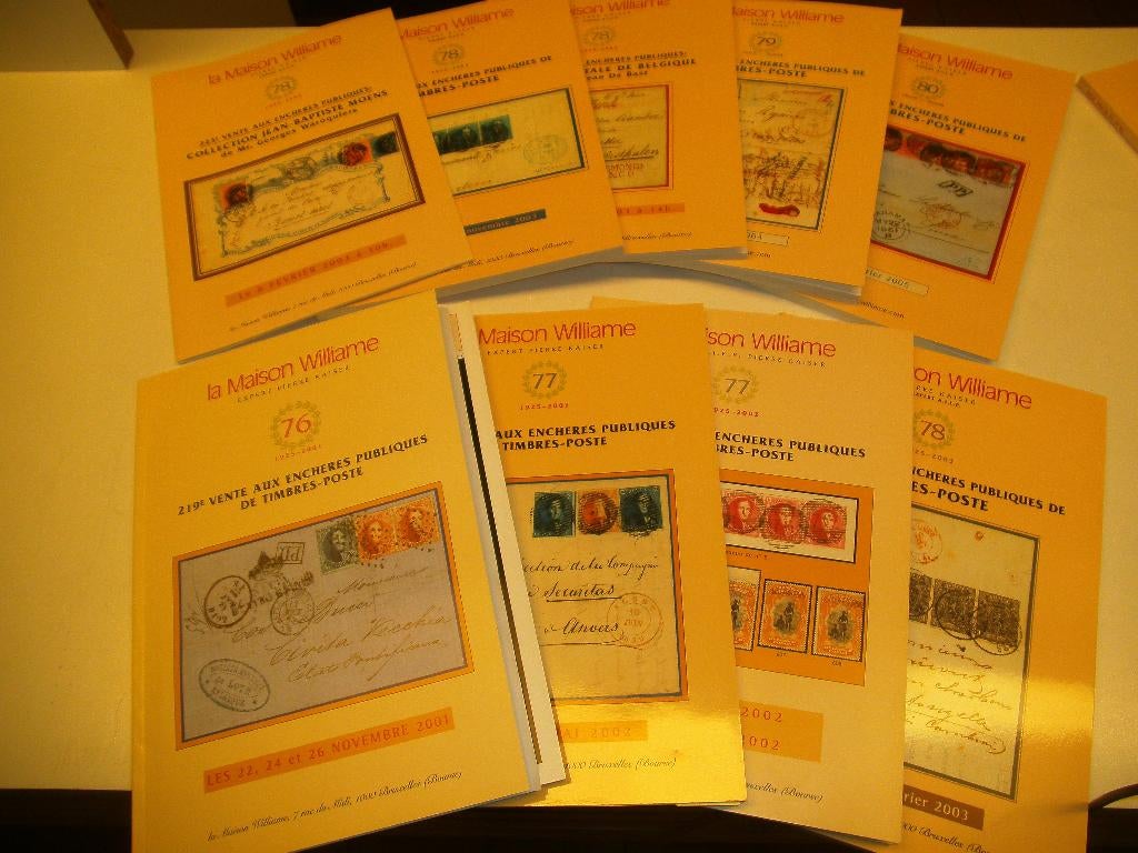 Lot postzegelveilingcatalogi Maison Williame (Post-0014), Postzegels en Munten, Ophalen of Verzenden, Overige typen