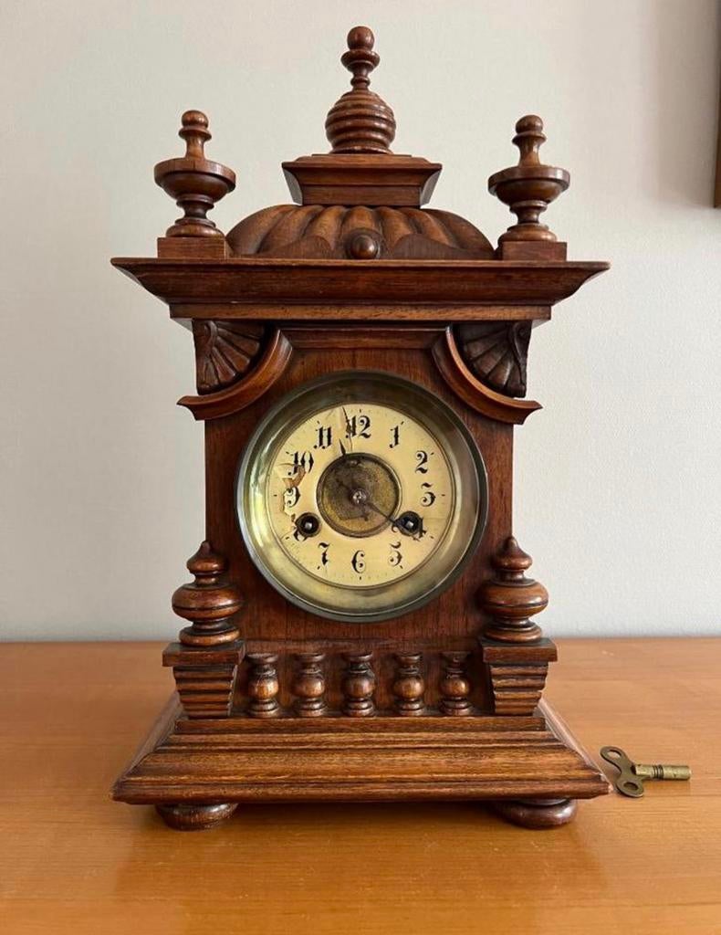 Horloge de cheminée allemande ancienne, Antiquités & Art, Enlèvement