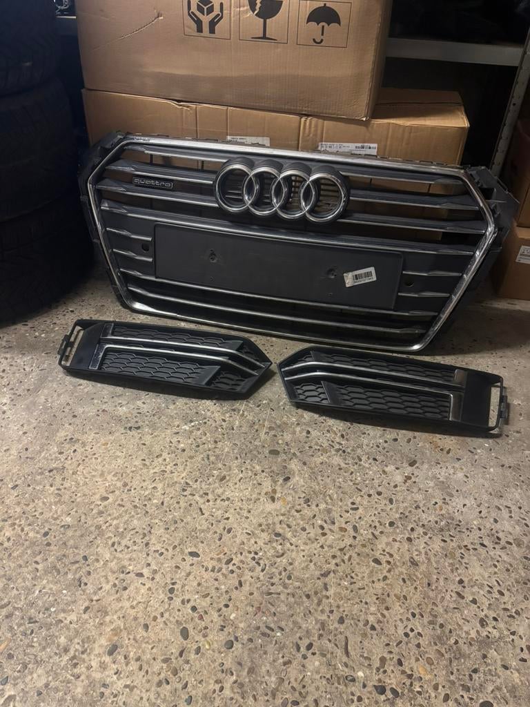Calandre S-Line Audi A4 châssis 8W B9 ph.1 année 2016-19 bon, Gebruikt, Voor, Bumper, Audi