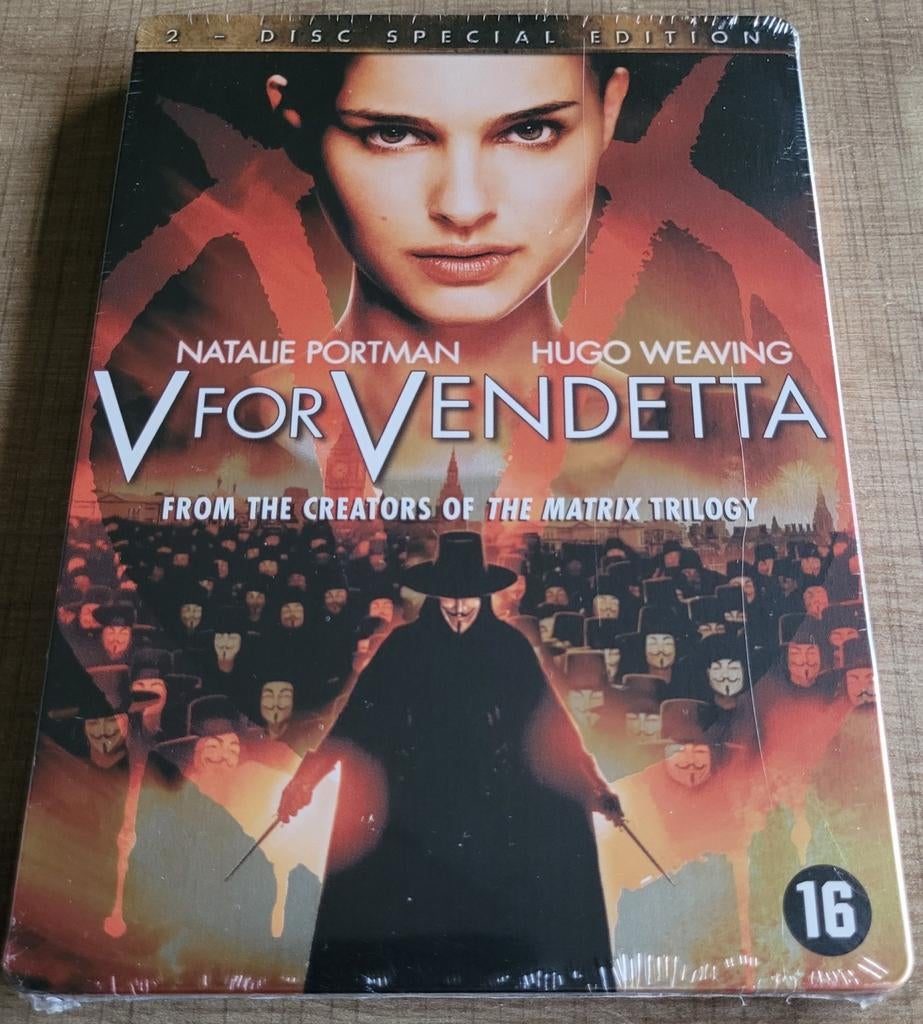 V for Vendetta - 2-disc steelcase edition (nieuw!), Vanaf 16 jaar, Boxset, Actie, Ophalen of Verzenden