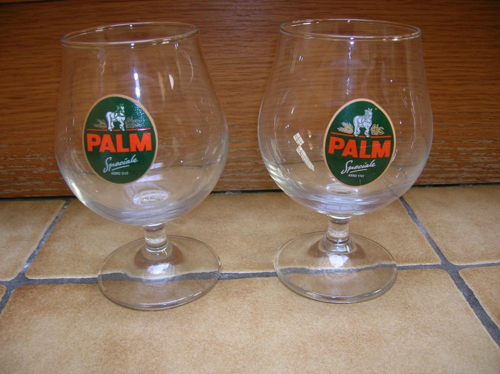 verres à bière Palm : 2 pièces, Enlèvement, Comme neuf, Autres types, Palm